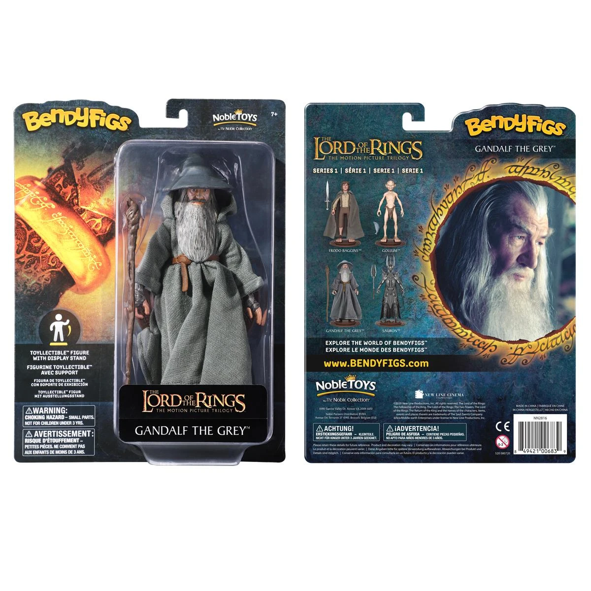 Noble Collection Lord Of The Rings Bendyfigs Action Figure - Gandalf The Grey - Image 3