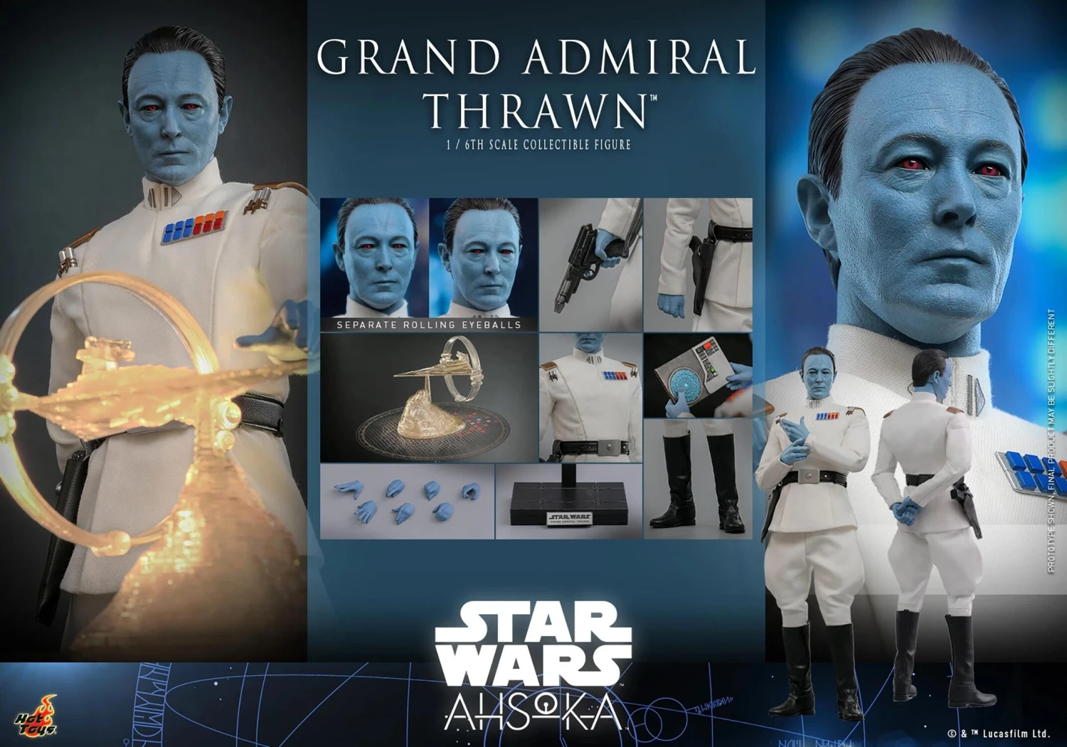 *PRE-ORDER Grand Admiral Thrawn - Star Wars Hot Toys Collectibles 1/6 Scale Action Figure - Image 8