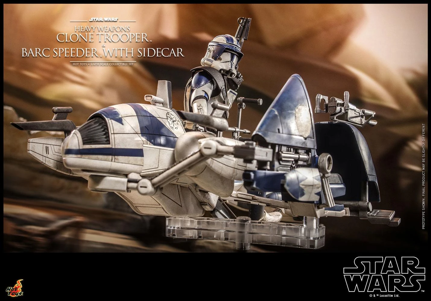 *PRE-ORDER Heavy Weapons Clone Trooper With Barc Speeder And Sidecar - Star Wars Hot Toys Exclusive Collectibles 1/6 Scale Action Figure - Image 5
