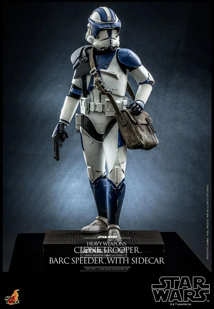 *PRE-ORDER Heavy Weapons Clone Trooper With Barc Speeder And Sidecar - Star Wars Hot Toys Exclusive Collectibles 1/6 Scale Action Figure - Image 9