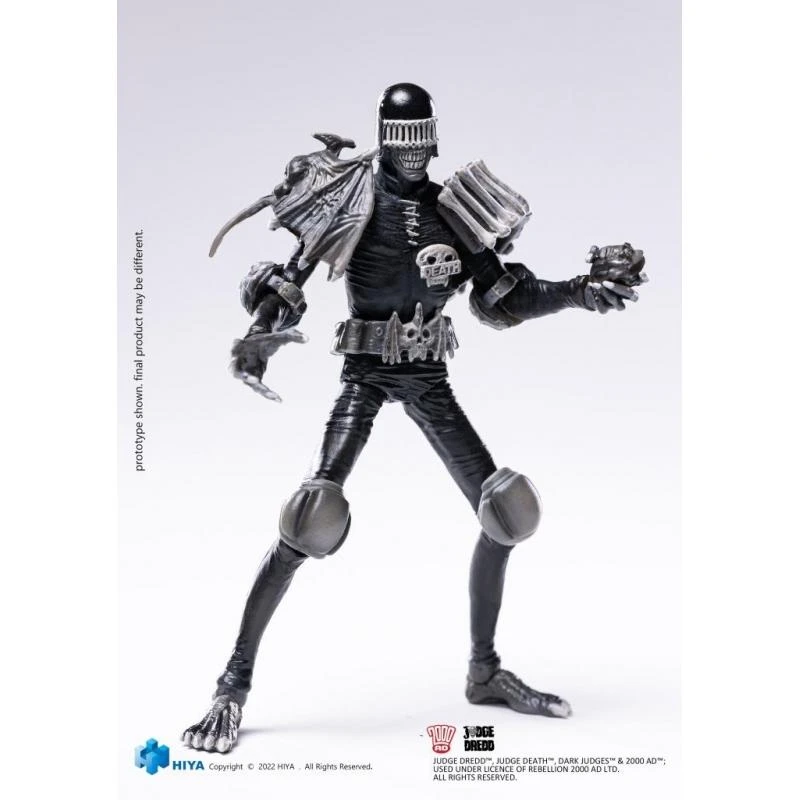 HIYA Toys Judge Dredd 1:18 Scale Action Figures - Black & White Judge Death - Image 4