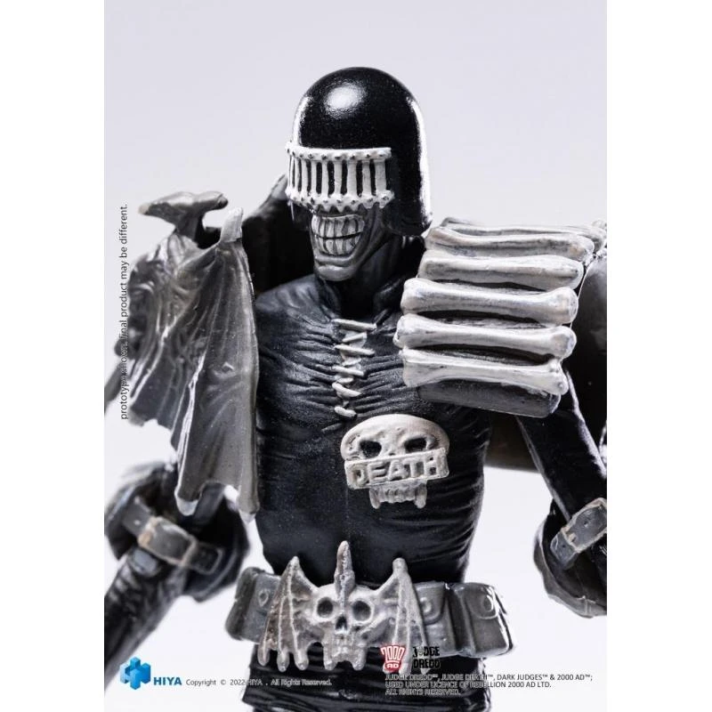HIYA Toys Judge Dredd 1:18 Scale Action Figures - Black & White Judge Death - Image 5