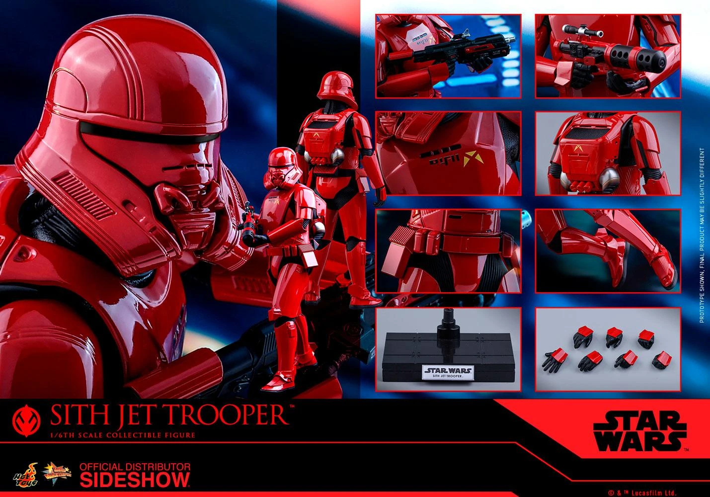 Sith Jet Trooper - Star Wars Hot Toys Collectibles 1/6 Scale Action Figure - Image 7