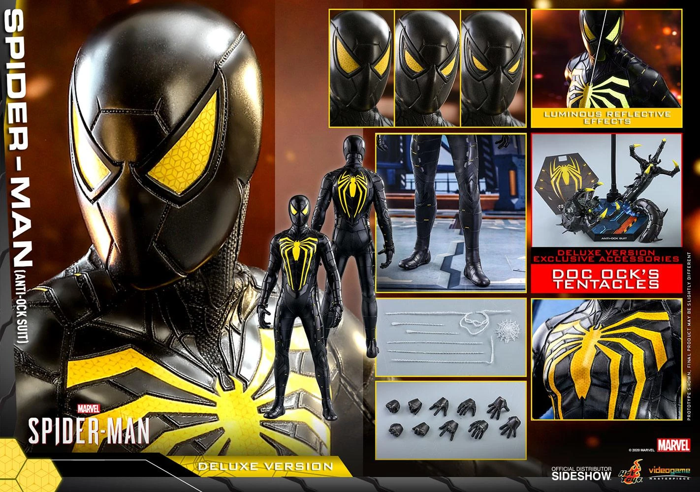 Spider-Man Anti-Ock Suit (Deluxe Version) - Marvel Hot Toys Collectibles 1/6 Scale Action Figure - Image 7