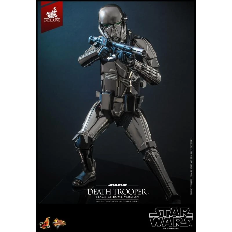 Death Trooper (Black Chrome) - Star Wars Hot Toys Exclusive Collectibles 1/6 Scale Action Figure - Image 2