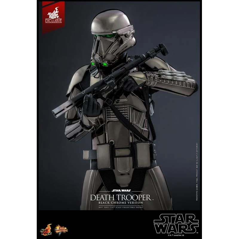 Death Trooper (Black Chrome) - Star Wars Hot Toys Exclusive Collectibles 1/6 Scale Action Figure - Image 4