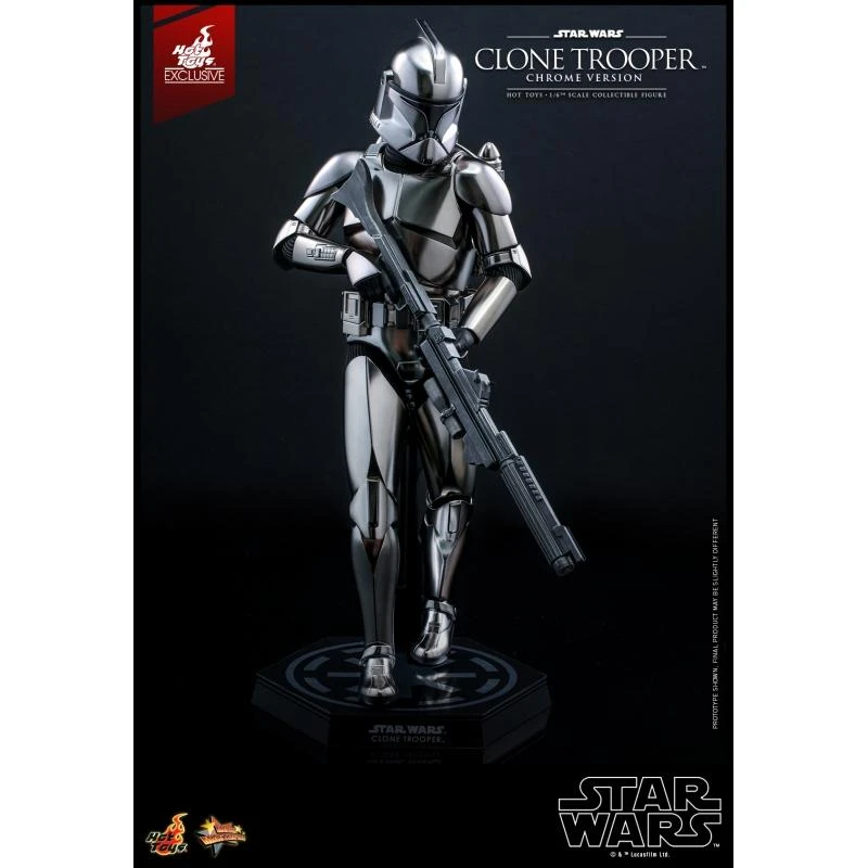 Clone Trooper (Chrome) - Star Wars Hot Toys Exclusive Collectibles 1/6 Scale Action Figure - Image 2