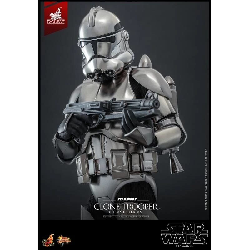 Clone Trooper (Chrome) - Star Wars Hot Toys Exclusive Collectibles 1/6 Scale Action Figure - Image 3