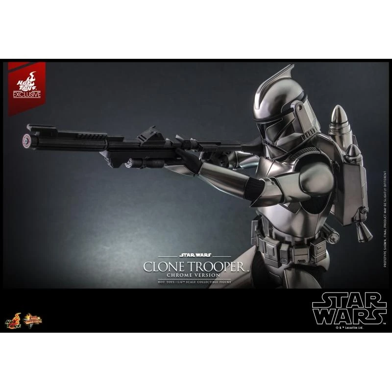 Clone Trooper (Chrome) - Star Wars Hot Toys Exclusive Collectibles 1/6 Scale Action Figure - Image 5