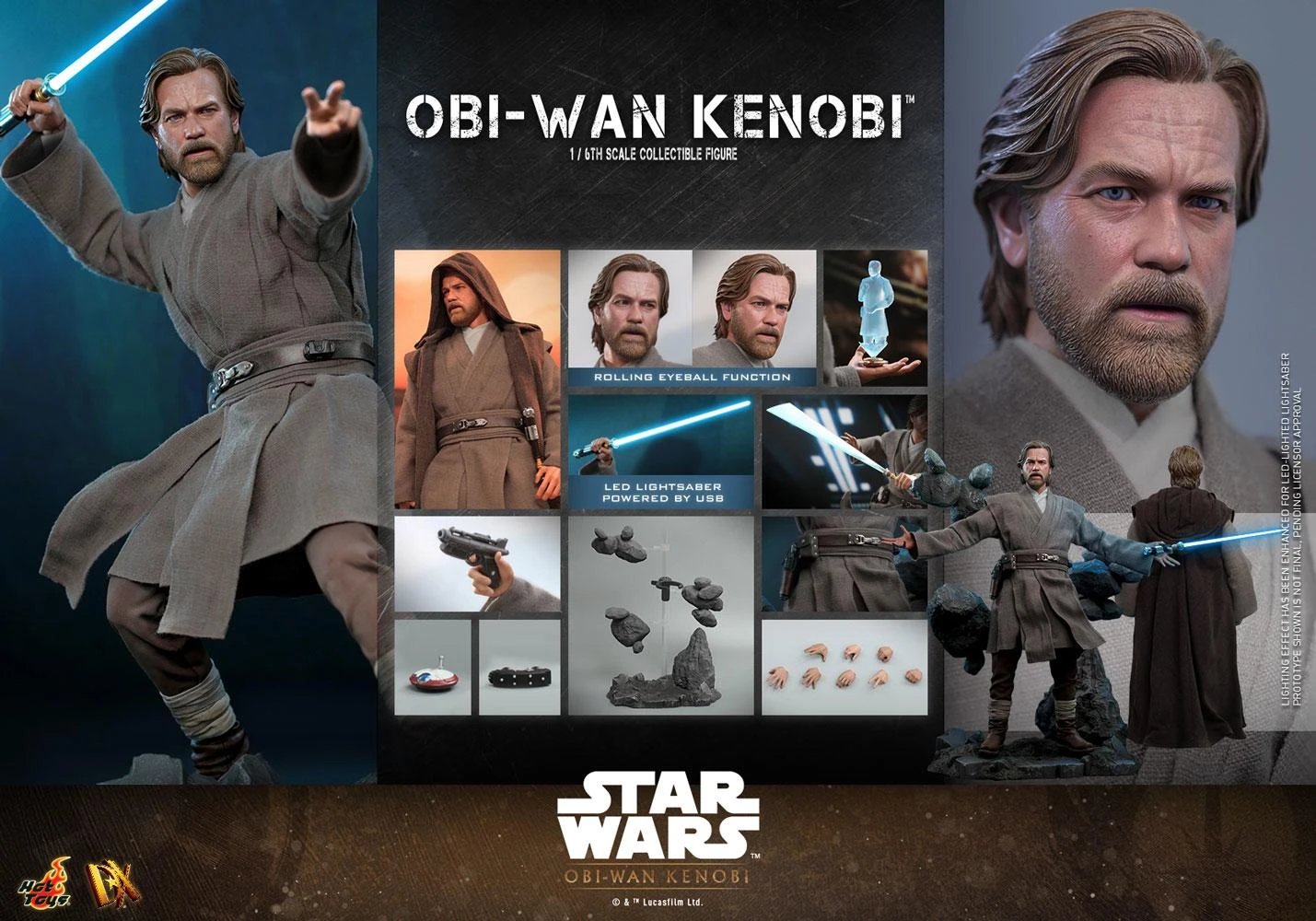 *PRE-ORDER Obi-Wan Kenobi - Star Wars: Obi-Wan Kenobi Hot Toys Exclusive Collectibles 1/6 Scale Action Figure - Image 7