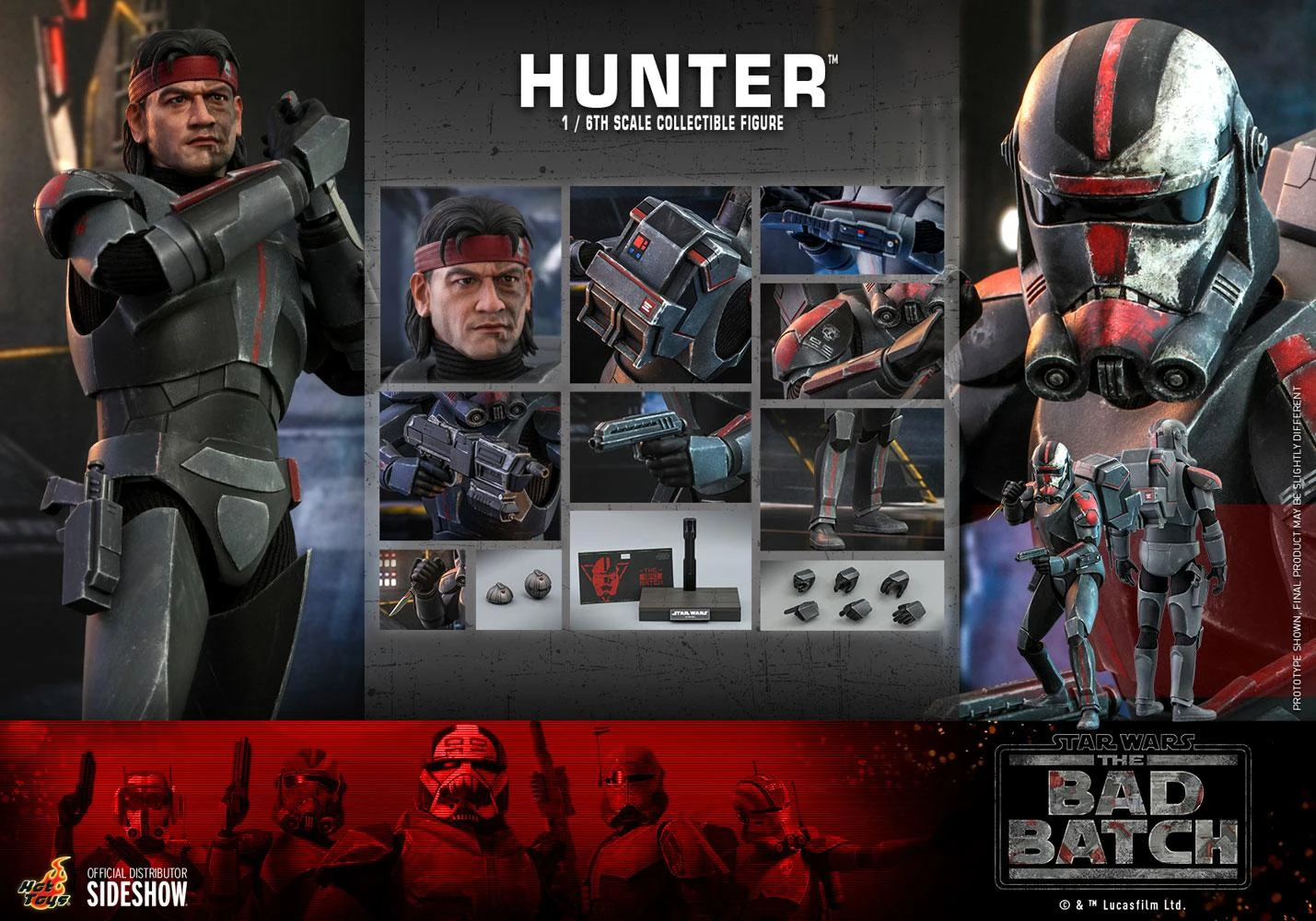 Hunter - The Bad Batch - Star Wars Hot Toys Collectibles 1/6 Scale Action Figure - Image 8