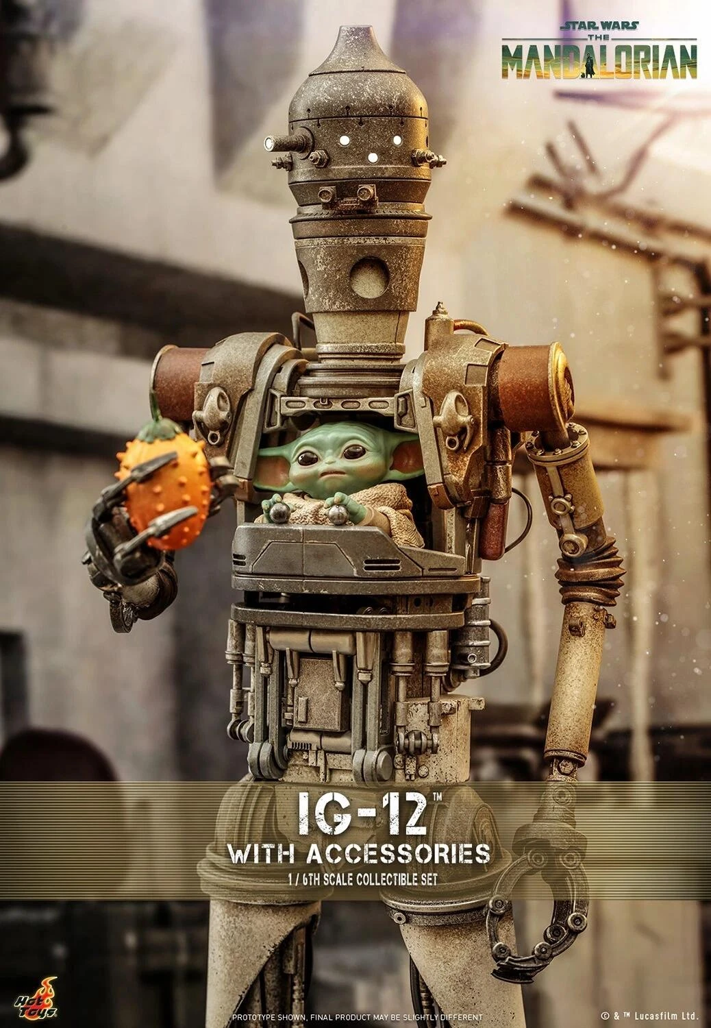 *PRE-ORDER IG-12 With Accessories (The Mandalorian) - Star Wars Hot Toys Collectibles 1/6 Scale Action Figure - Image 3