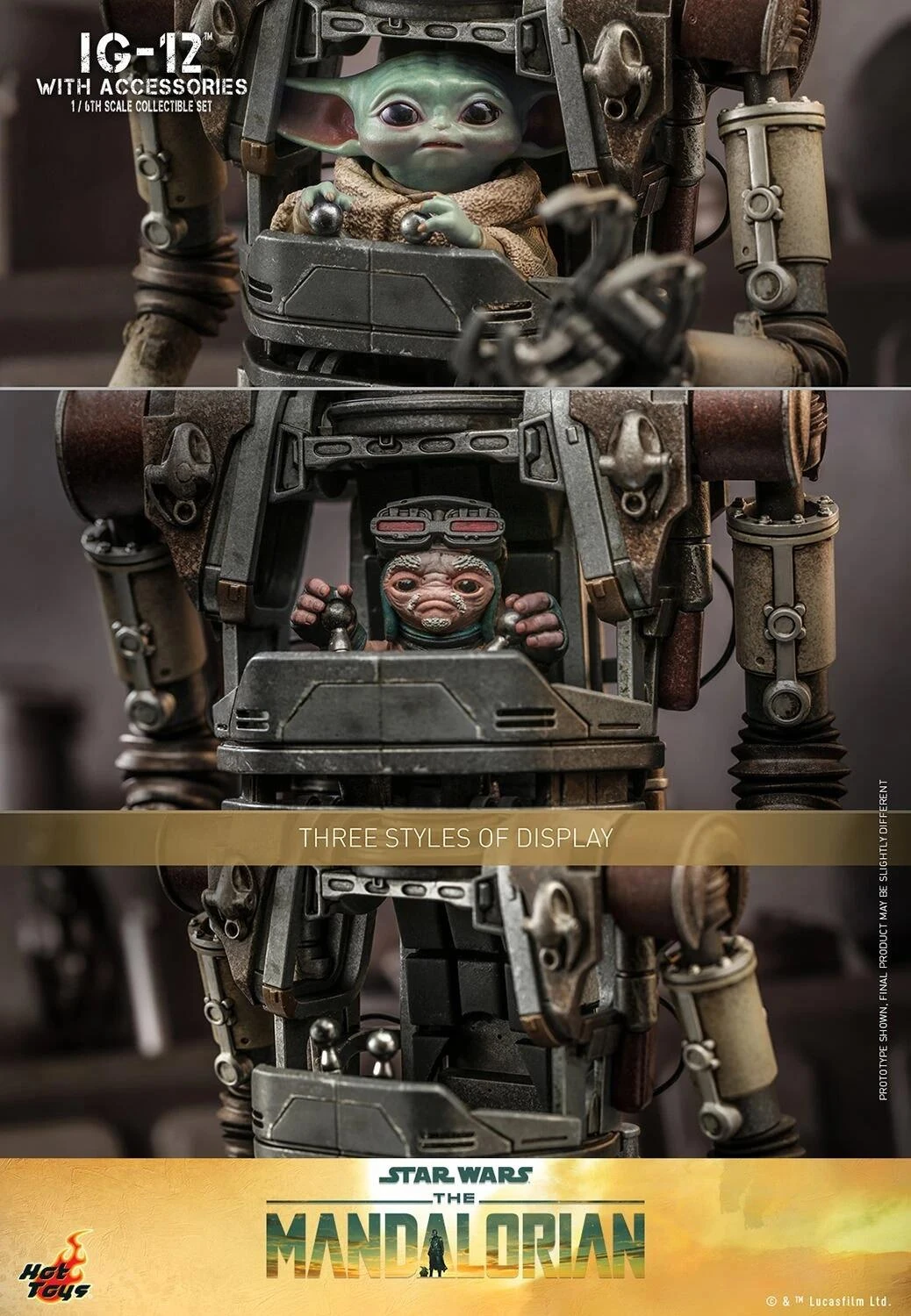 *PRE-ORDER IG-12 With Accessories (The Mandalorian) - Star Wars Hot Toys Collectibles 1/6 Scale Action Figure - Image 4