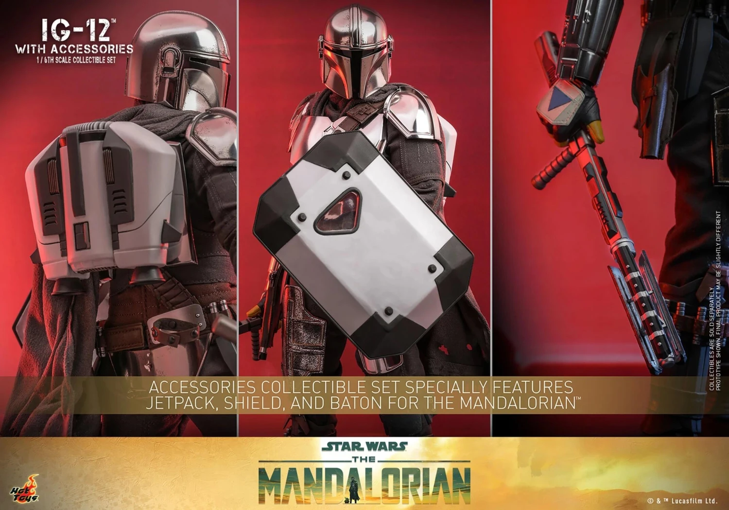 *PRE-ORDER IG-12 With Accessories (The Mandalorian) - Star Wars Hot Toys Collectibles 1/6 Scale Action Figure - Image 9