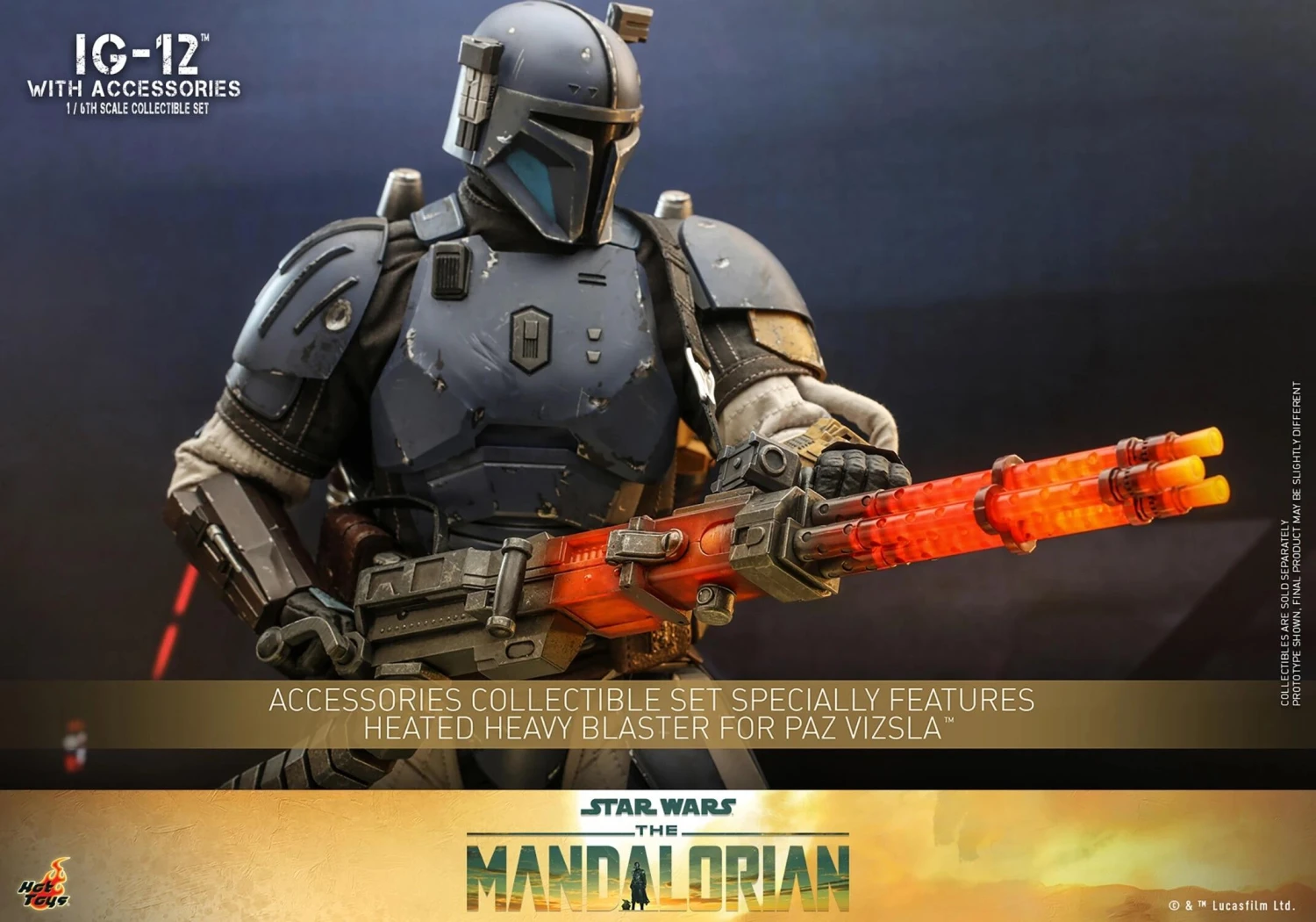 *PRE-ORDER IG-12 With Accessories (The Mandalorian) - Star Wars Hot Toys Collectibles 1/6 Scale Action Figure - Image 8
