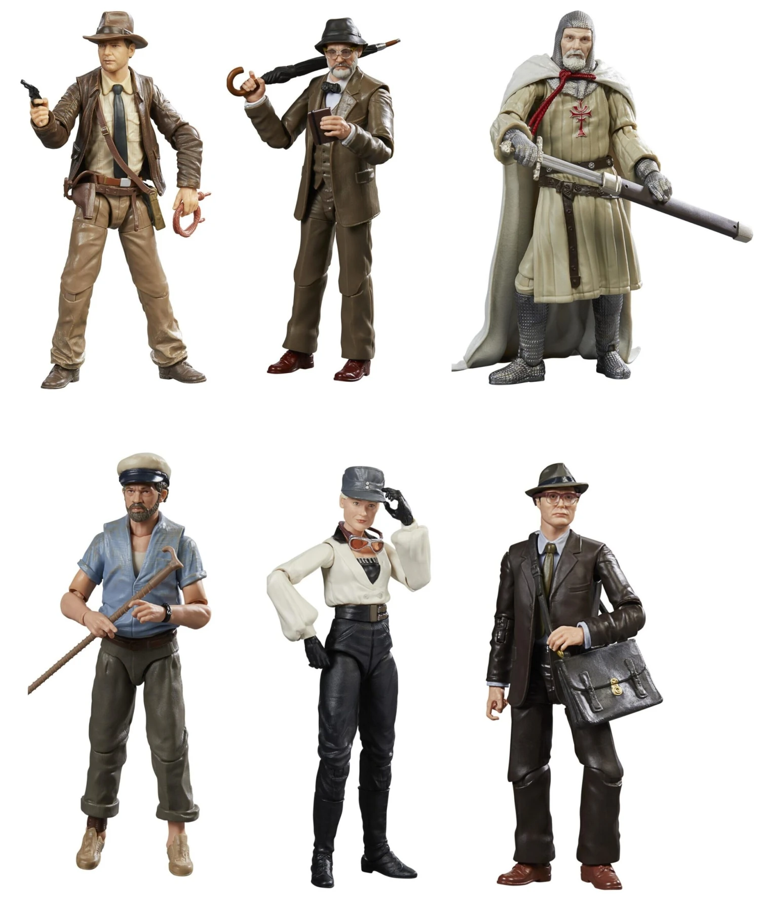 Hasbro Indiana Jones 6 Inch Action Figure Wave 3 - Set Of 6 (Grail Table Build-An-Artifact)