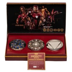 Marvel Infinity Saga - Iron Man Arc Reactor Magnetic Full Size Replica Pin Set - Star Action Figure UK Exclusive