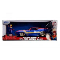Jada Toys 1973 Mustang Mach 1 With Captain Marvel Figure Hollywood Rides 1:24 Scale Die Cast Vehicle