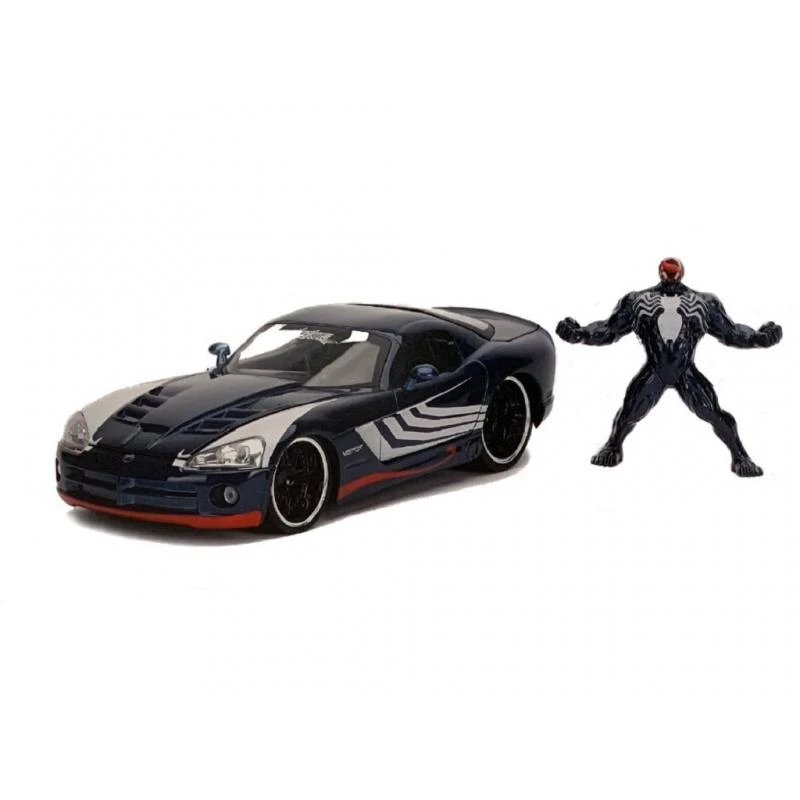 Jada Toys Marvel Spider-Man - 2008 Dodge Viper SRT10 With Venom Figure Hollywood Rides 1:24 Scale Die Cast Vehicle - Image 2