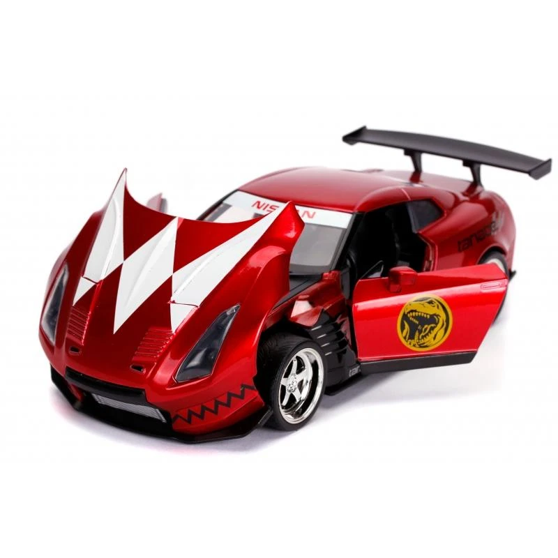 Jada Toys Power Rangers - 2009 Nissan GT-R With Red Ranger Figure Hollywood Rides 1:24 Scale Die Cast Vehicle - Image 3