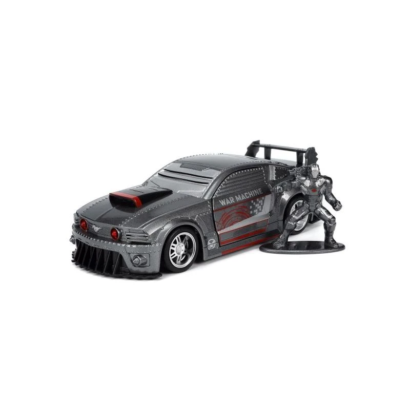 Jada Toys Marvel Avengers - 2006 Ford Mustang GT With War Machine Figure Hollywood Rides 1:32 Scale Die Cast Vehicle - Image 2