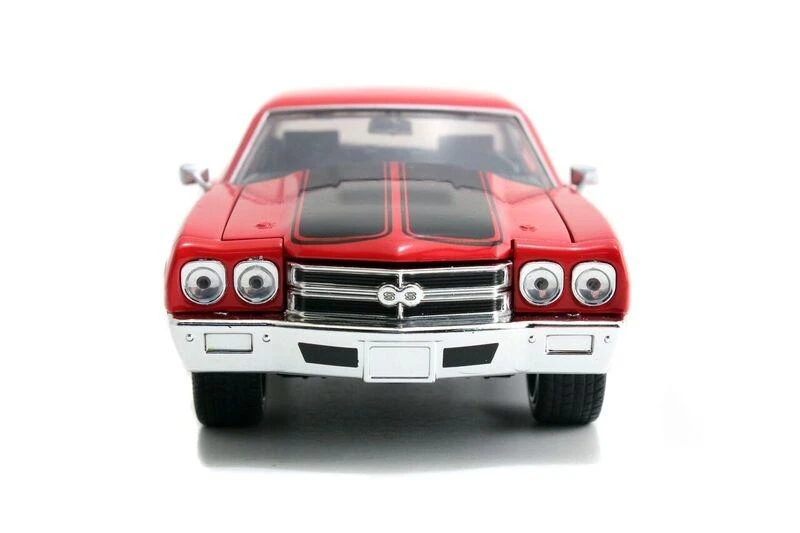 Jada Toys Fast & Furious - Dom's 1970 Chevrolet Chevelle SS 454 (Red/Black) Hollywood Rides 1:24 Scale Die Cast Vehicle - Image 3