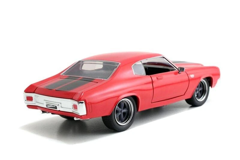 Jada Toys Fast & Furious - Dom's 1970 Chevrolet Chevelle SS 454 (Red/Black) Hollywood Rides 1:24 Scale Die Cast Vehicle - Image 2