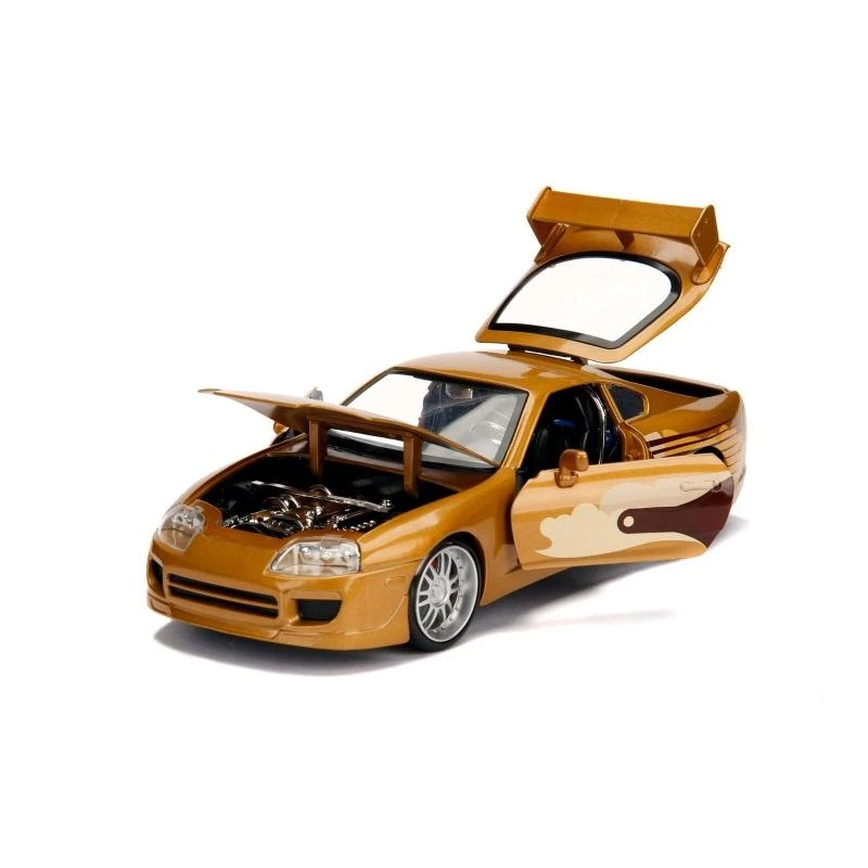 Jada Toys Fast & Furious - Slap Jack's 1993 Toyota Supra Turbo MKIV (Gold) Hollywood Rides 1:24 Scale Die Cast Vehicle - Image 4