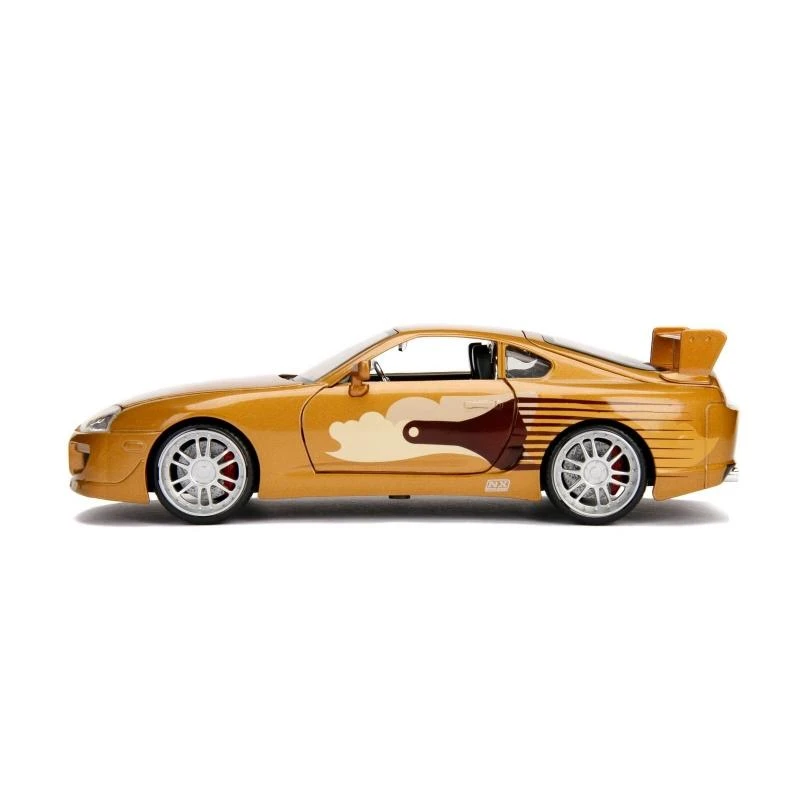 Jada Toys Fast & Furious - Slap Jack's 1993 Toyota Supra Turbo MKIV (Gold) Hollywood Rides 1:24 Scale Die Cast Vehicle - Image 3
