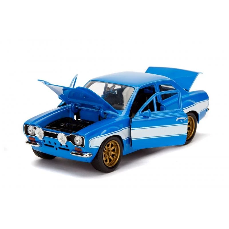 Jada Toys Fast & Furious - Brian's 1970 Ford Escort MK I RS1600 (Blue) Hollywood Rides 1:24 Scale Die Cast Vehicle - Image 4