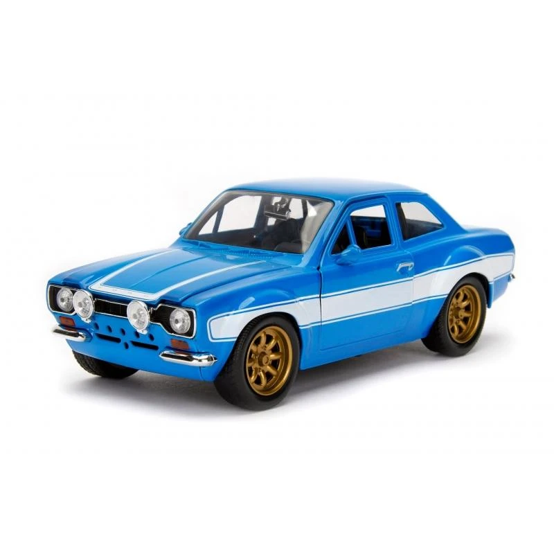 Jada Toys Fast & Furious - Brian's 1970 Ford Escort MK I RS1600 (Blue) Hollywood Rides 1:24 Scale Die Cast Vehicle - Image 2