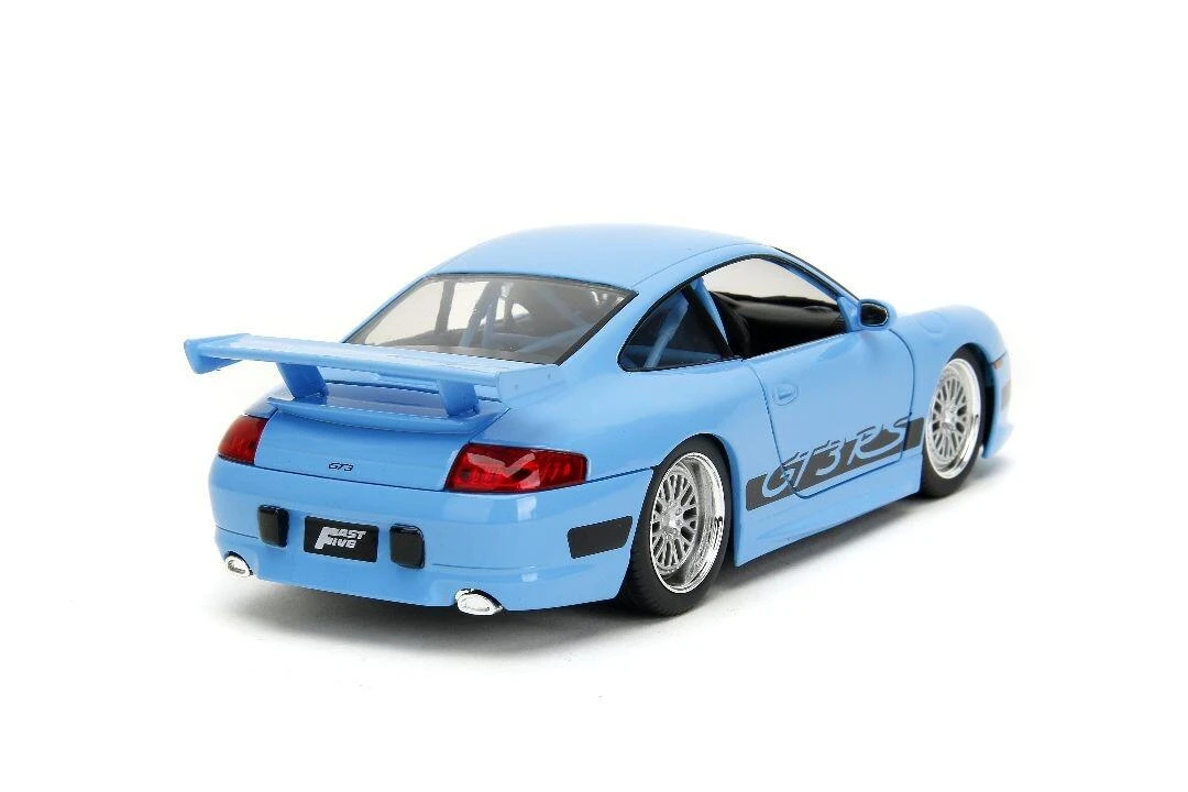 Jada Toys Fast & Furious - Brian's Porsche 911 GT3 RS (Blue) Hollywood Rides 1:24 Scale Die Cast Vehicle - Image 4