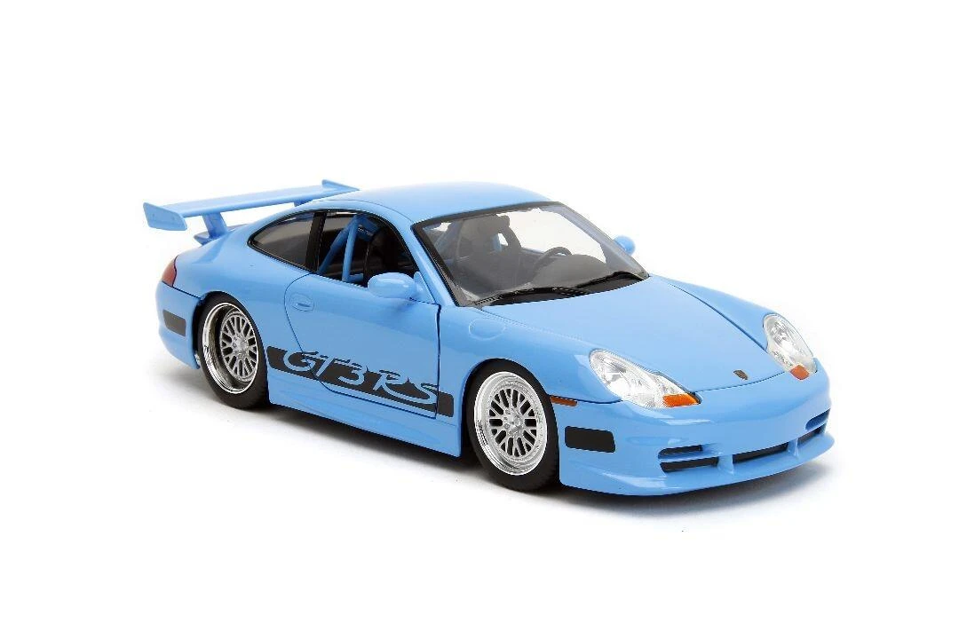 Jada Toys Fast & Furious - Brian's Porsche 911 GT3 RS (Blue) Hollywood Rides 1:24 Scale Die Cast Vehicle - Image 2