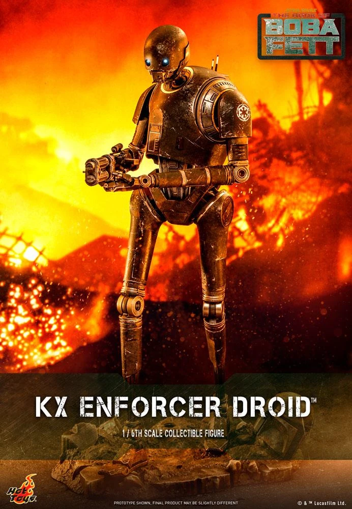 *PRE-ORDER KX Enforcer Droid (The Book Of Boba Fett) - Star Wars Hot Toys Collectibles 1/6 Scale Action Figure