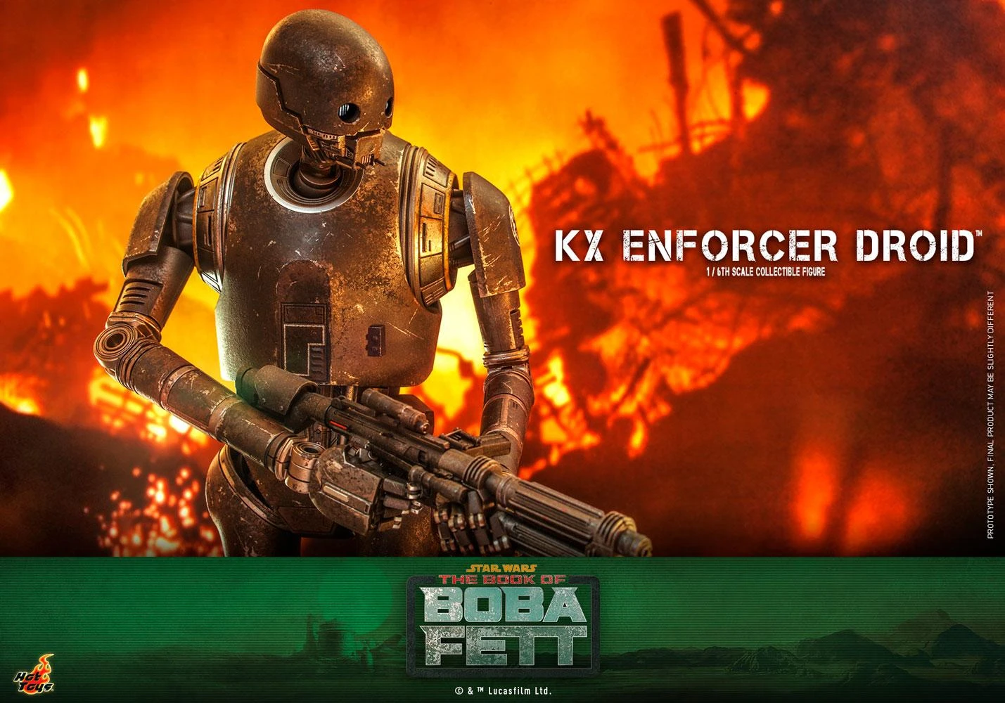 *PRE-ORDER KX Enforcer Droid (The Book Of Boba Fett) - Star Wars Hot Toys Collectibles 1/6 Scale Action Figure - Image 8