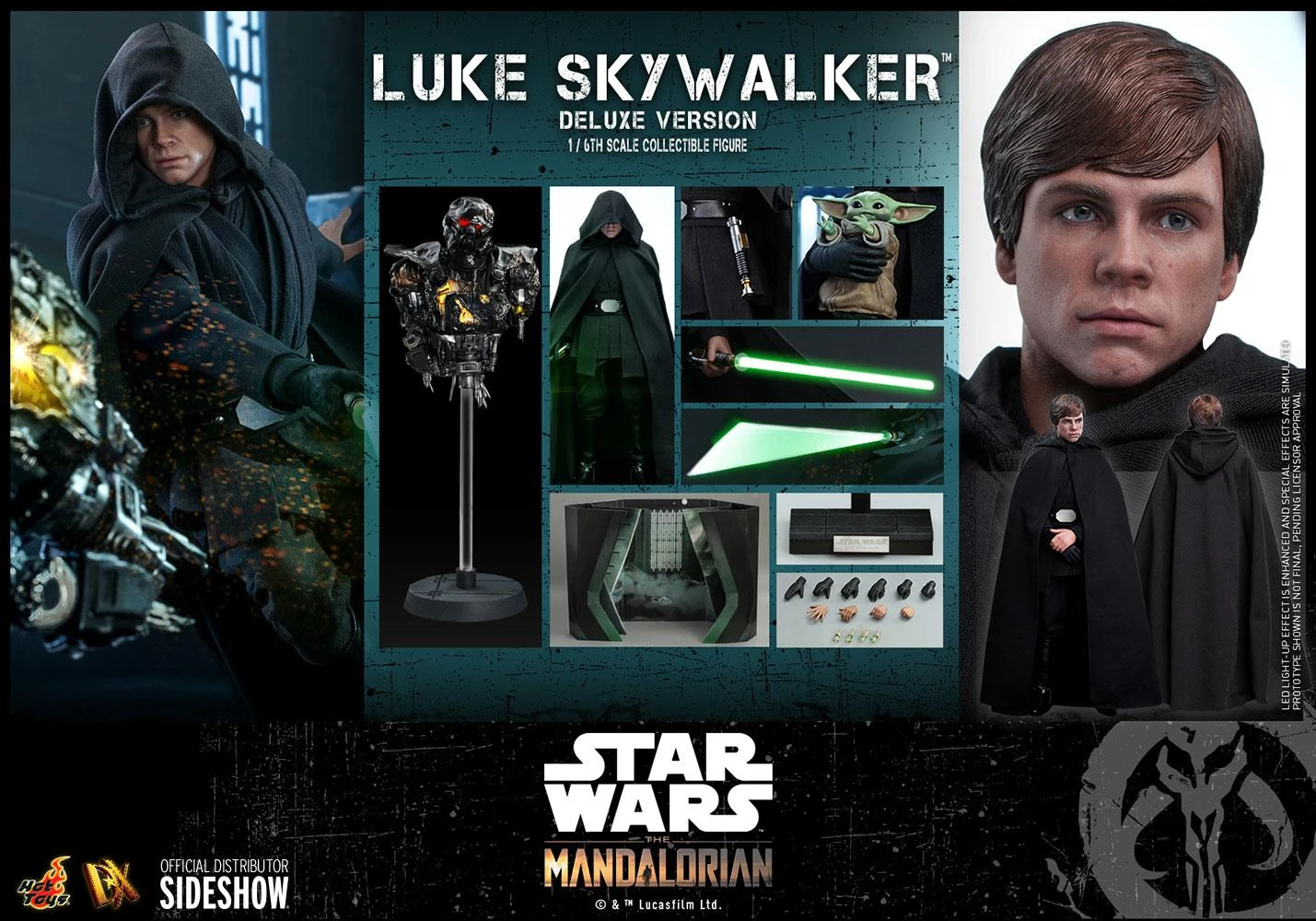 *PRE-ORDER Luke Skywalker DELUXE (The Mandalorian) - Star Wars Hot Toys Collectibles 1/6 Scale Action Figure - Image 4