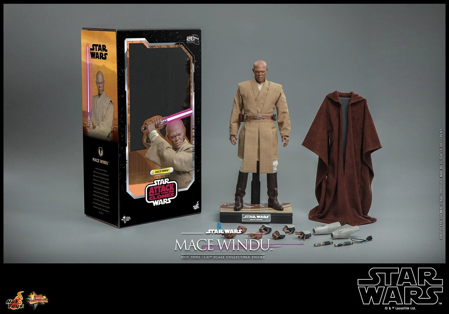 *PRE-ORDER Mace Windu - Star Wars: Attack Of The Clones 20th Anniversary Hot Toys Collectibles 1/6 Scale Action Figure - Image 10