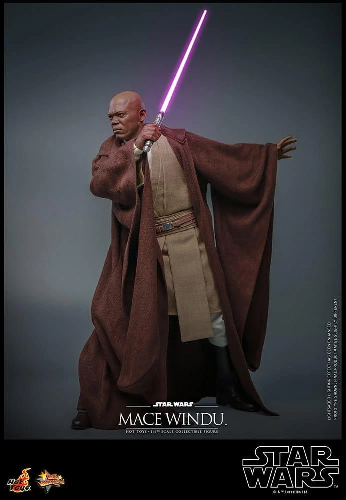 *PRE-ORDER Mace Windu - Star Wars: Attack Of The Clones 20th Anniversary Hot Toys Collectibles 1/6 Scale Action Figure - Image 6