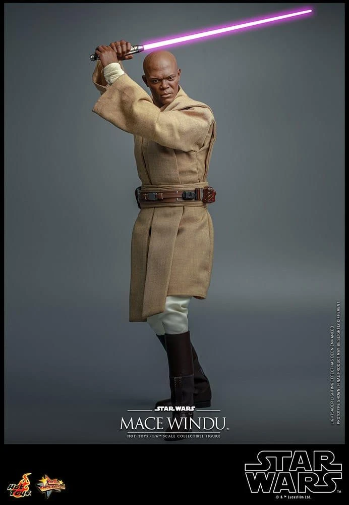 *PRE-ORDER Mace Windu - Star Wars: Attack Of The Clones 20th Anniversary Hot Toys Collectibles 1/6 Scale Action Figure - Image 7