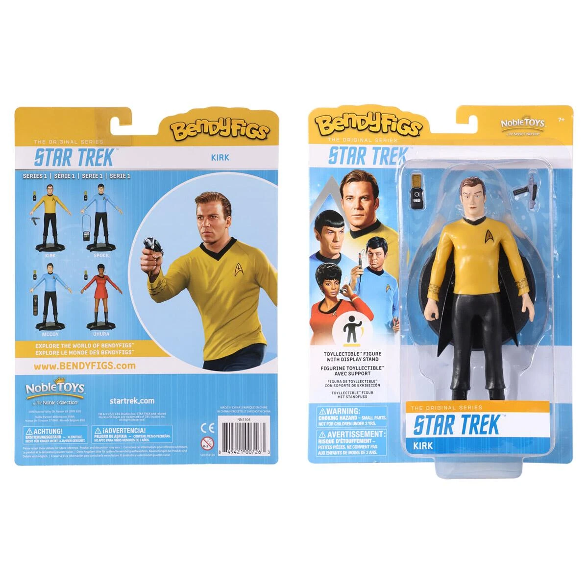 Noble Collection Star Trek: The Original Series Bendyfigs Action Figure- Kirk - Image 3