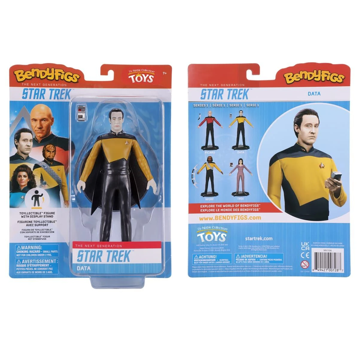 Noble Collection Star Trek: The Next Generation Bendyfigs Action Figure - Lieutenant Commander Data - Image 3