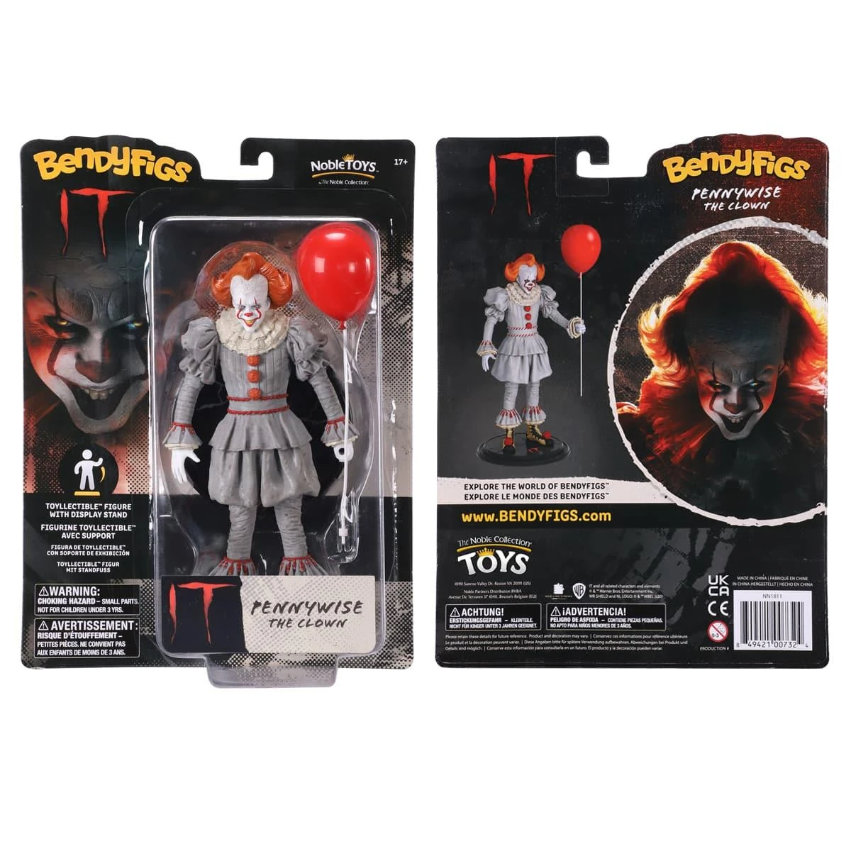 Noble Collection IT Bendyfigs Action Figure - Pennywise The Clown - Image 3