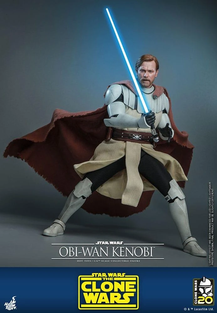 *PRE-ORDER Obi-Wan Kenobi (Clone Wars) - Star Wars: The Clone Wars Hot Toys Collectibles 1/6 Scale Action Figure - Image 3