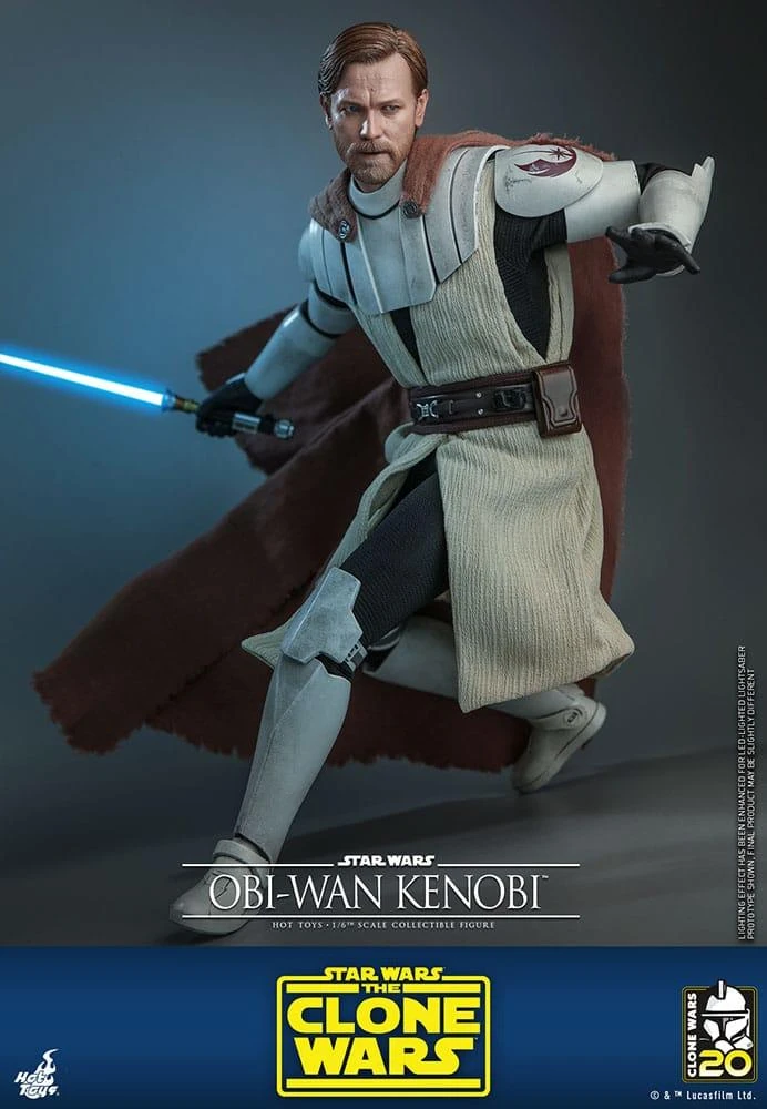 *PRE-ORDER Obi-Wan Kenobi (Clone Wars) - Star Wars: The Clone Wars Hot Toys Collectibles 1/6 Scale Action Figure - Image 4