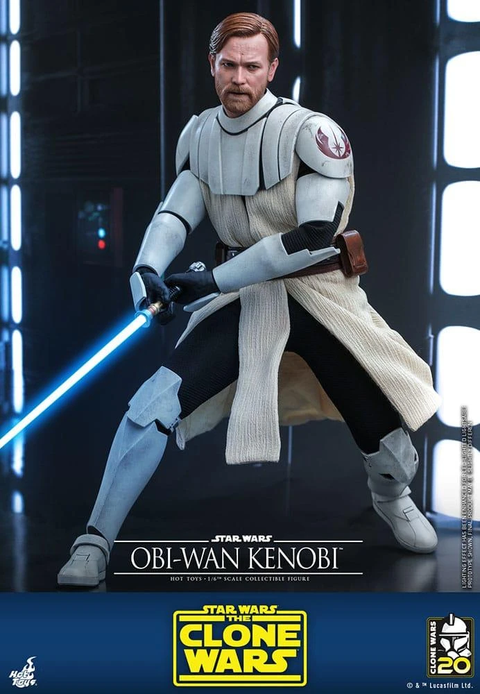 *PRE-ORDER Obi-Wan Kenobi (Clone Wars) - Star Wars: The Clone Wars Hot Toys Collectibles 1/6 Scale Action Figure - Image 5