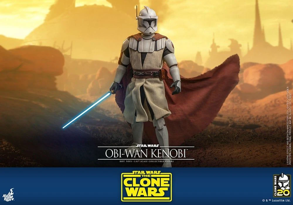 *PRE-ORDER Obi-Wan Kenobi (Clone Wars) - Star Wars: The Clone Wars Hot Toys Collectibles 1/6 Scale Action Figure - Image 8
