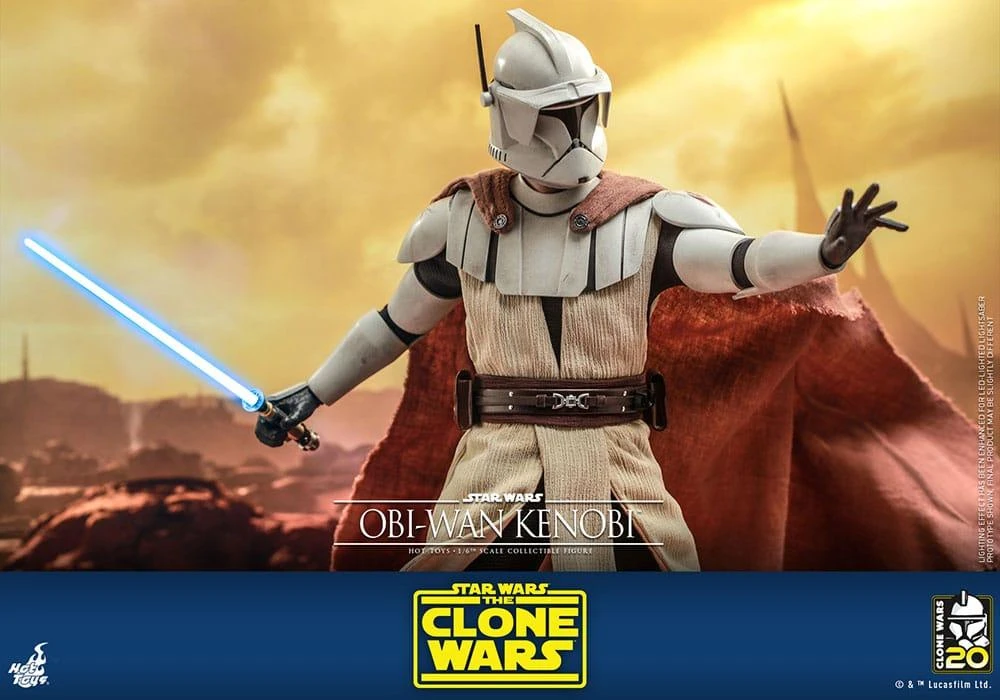 *PRE-ORDER Obi-Wan Kenobi (Clone Wars) - Star Wars: The Clone Wars Hot Toys Collectibles 1/6 Scale Action Figure - Image 9
