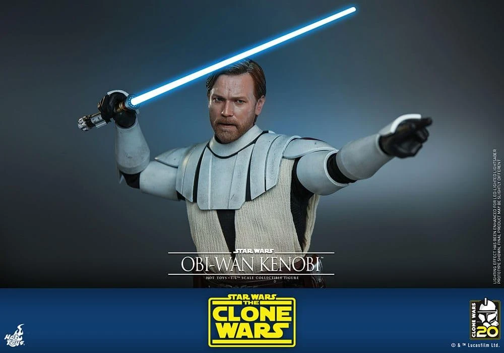 *PRE-ORDER Obi-Wan Kenobi (Clone Wars) - Star Wars: The Clone Wars Hot Toys Collectibles 1/6 Scale Action Figure - Image 10
