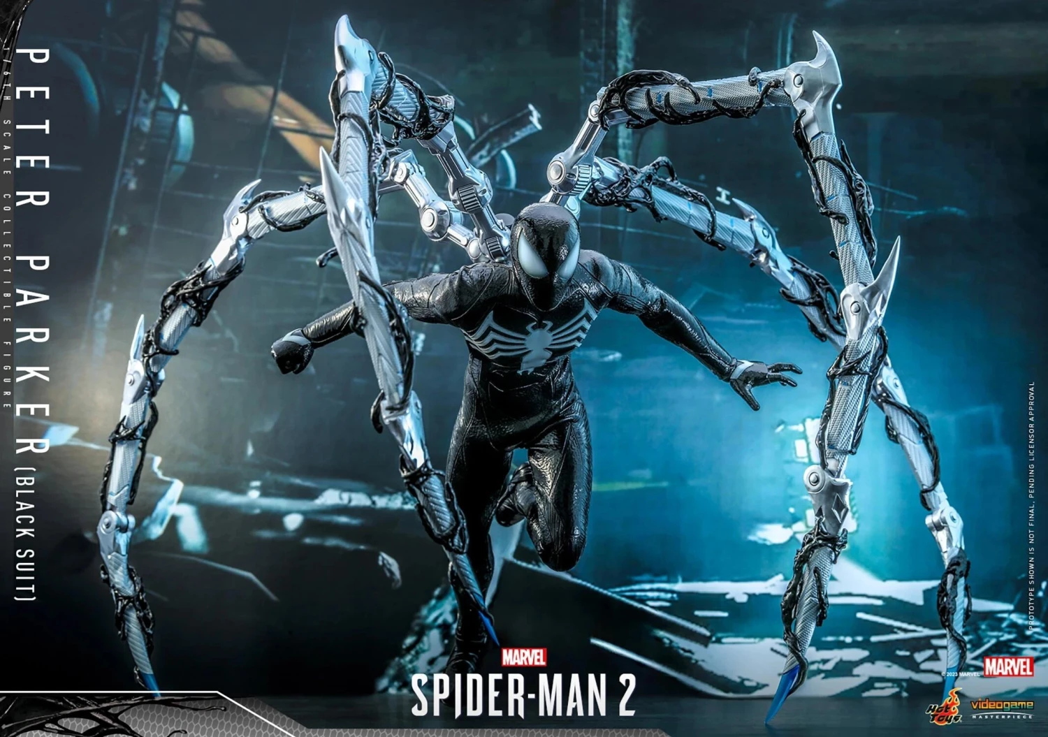 *PRE-ORDER Peter Parker (Black Suit) - Spider-Man 2 Marvel Hot Toys Collectibles 1/6 Scale Action Figure - Image 2