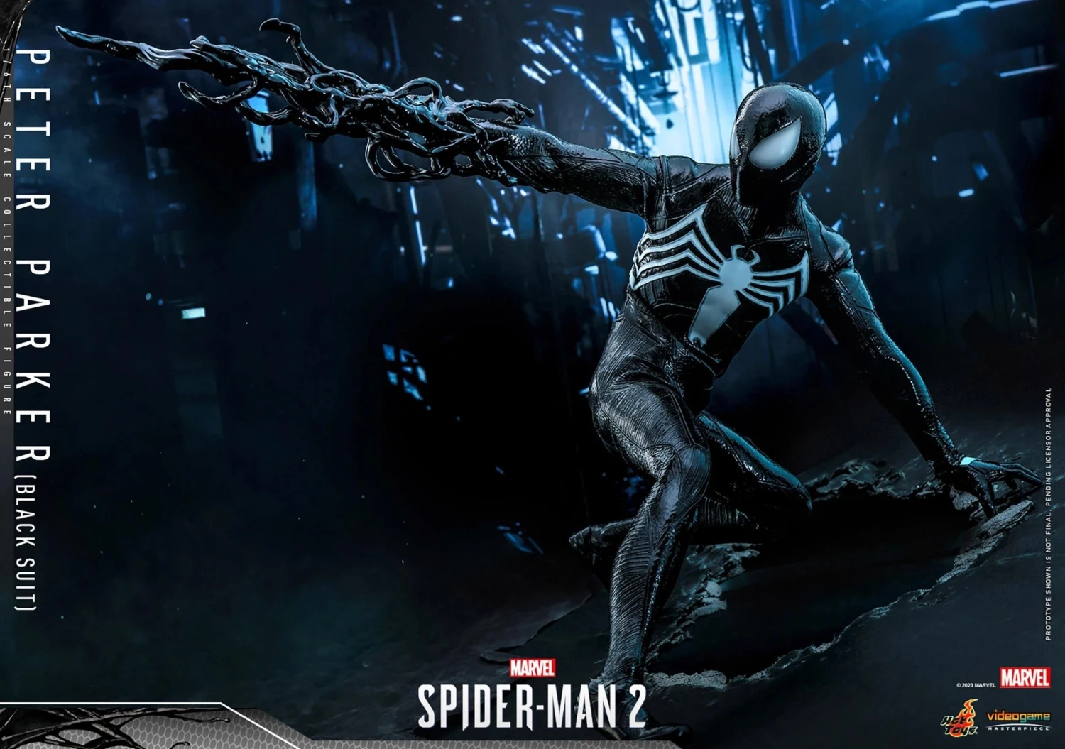 *PRE-ORDER Peter Parker (Black Suit) - Spider-Man 2 Marvel Hot Toys Collectibles 1/6 Scale Action Figure - Image 3